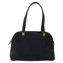 Salvatore Ferragamo Vala Shoulder Bag Nylon Black Silver Auth bs25066-13