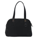 Salvatore Ferragamo Vala Shoulder Bag Nylon Black Silver Auth bs25066-2