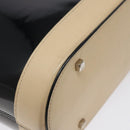 Salvatore Ferragamo Tote Bag Enamel Black Silver Auth bs25067-14