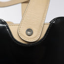 Salvatore Ferragamo Tote Bag Enamel Black Silver Auth bs25067-10