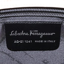 Salvatore Ferragamo Tote Bag Enamel Black Silver Auth bs25067-12
