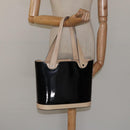 Salvatore Ferragamo Tote Bag Enamel Black Silver Auth bs25067-21
