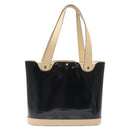 Salvatore Ferragamo Tote Bag Enamel Black Silver Auth bs25067-13