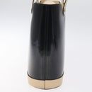Salvatore Ferragamo Tote Bag Enamel Black Silver Auth bs25067-3