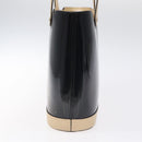 Salvatore Ferragamo Tote Bag Enamel Black Silver Auth bs25067-4