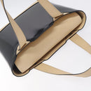 Salvatore Ferragamo Tote Bag Enamel Black Silver Auth bs25067-6