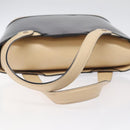 Salvatore Ferragamo Tote Bag Enamel Black Silver Auth bs25067-7
