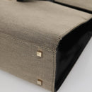 GUCCI Hand Bag Canvas Beige Gold Auth bs25071-8