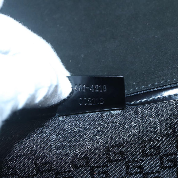 GUCCI Hand Bag Canvas Beige Gold Auth bs25071