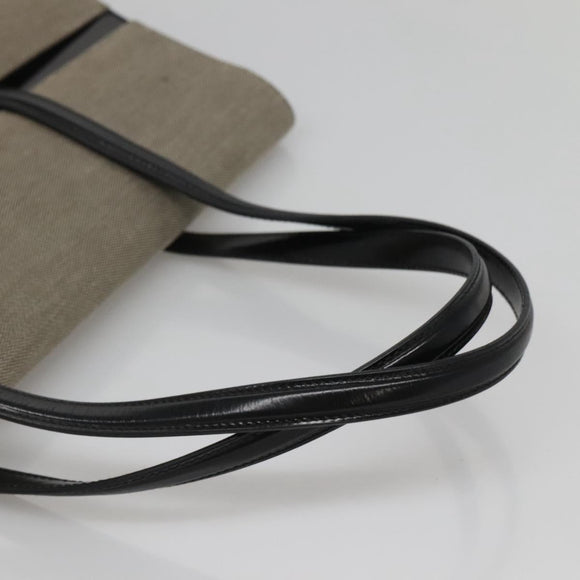 GUCCI Hand Bag Canvas Beige Gold Auth bs25071