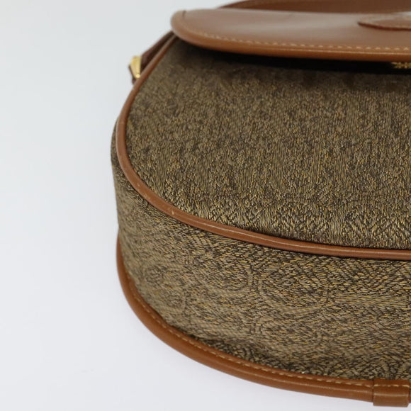 GUCCI Shoulder Bag Leather Brown Gold 007 14 0074 Auth bs25074