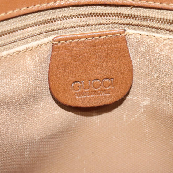 GUCCI Shoulder Bag Leather Brown Gold 007 14 0074 Auth bs25074