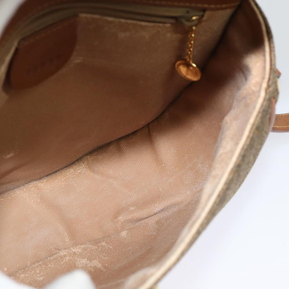 GUCCI Shoulder Bag Leather Brown Gold 007 14 0074 Auth bs25074