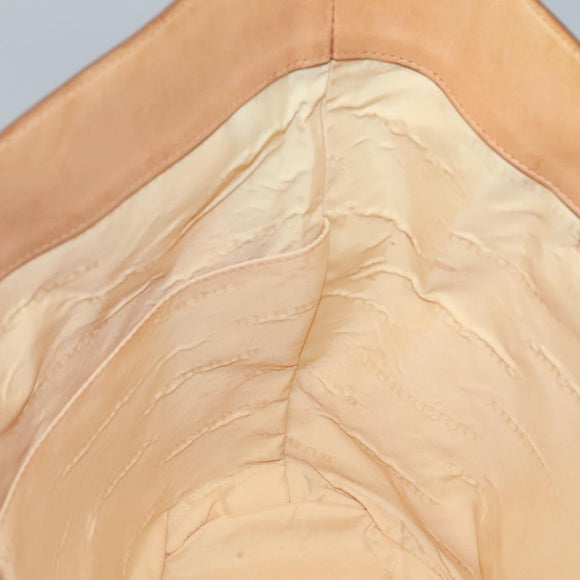 BURBERRY Shoulder Bag Canvas White Silver Auth bs25096