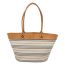 BURBERRY Shoulder Bag Canvas White Silver Auth bs25096-2