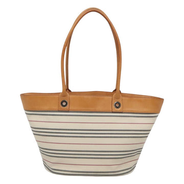 BURBERRY Shoulder Bag Canvas White Silver Auth bs25096 - 0