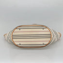 BURBERRY Shoulder Bag Canvas White Silver Auth bs25096-5