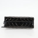 CHANEL V Stitch Shoulder Bag Enamel Black CC Auth bs25102-10