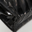 CHANEL V Stitch Shoulder Bag Enamel Black CC Auth bs25102-13