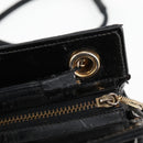 CHANEL V Stitch Shoulder Bag Enamel Black CC Auth bs25102-16