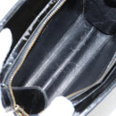 CHANEL V Stitch Shoulder Bag Enamel Black CC Auth bs25102-19