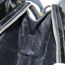 CHANEL V Stitch Shoulder Bag Enamel Black CC Auth bs25102-21