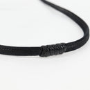 CHANEL V Stitch Shoulder Bag Enamel Black CC Auth bs25102-8