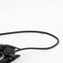 CHANEL V Stitch Shoulder Bag Enamel Black CC Auth bs25102-9