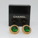 CHANEL Earring metal Gold CC Auth bs25107-14