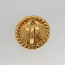 CHANEL Earring metal Gold CC Auth bs25107-3