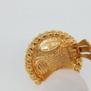 CHANEL Earring metal Gold CC Auth bs25107-7