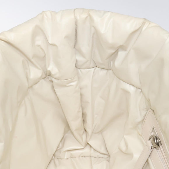 CHANEL Coco Cocoon PM Hand Bag Nylon White Multicolor Silver CC Auth bs25111