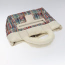 CHANEL Coco Cocoon PM Hand Bag Nylon White Multicolor Silver CC Auth bs25111-6