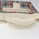 CHANEL Coco Cocoon PM Hand Bag Nylon White Multicolor Silver CC Auth bs25111-7