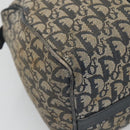 Christian Dior Trotter Canvas Boston Bag Navy Gold Auth bs25120-15