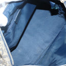 Christian Dior Trotter Canvas Boston Bag Navy Gold Auth bs25120-11