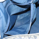 Christian Dior Trotter Canvas Boston Bag Navy Gold Auth bs25120-20