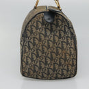 Christian Dior Trotter Canvas Boston Bag Navy Gold Auth bs25120-3