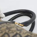 Christian Dior Trotter Canvas Boston Bag Navy Gold Auth bs25120-8