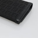 FENDI Zucchino Canvas Long Wallet Black Auth bs25132-15
