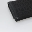 FENDI Zucchino Canvas Long Wallet Black Auth bs25132-16