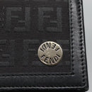 FENDI Zucchino Canvas Long Wallet Black Auth bs25132-8