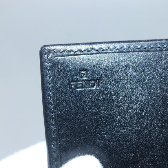 FENDI Zucchino Canvas Long Wallet Black Auth bs25132