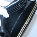 FENDI Zucchino Canvas Long Wallet Black Auth bs25132-10