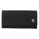 FENDI Zucchino Canvas Long Wallet Black Auth bs25132-13