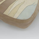 BOTTEGA VENETA Shoulder Bag Leather Beige Silver Auth bs25133-15