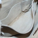 BOTTEGA VENETA Shoulder Bag Leather Beige Silver Auth bs25133-11