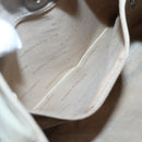 BOTTEGA VENETA Shoulder Bag Leather Beige Silver Auth bs25133-21