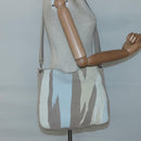 BOTTEGA VENETA Shoulder Bag Leather Beige Silver Auth bs25133-22