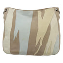 BOTTEGA VENETA Shoulder Bag Leather Beige Silver Auth bs25133-2